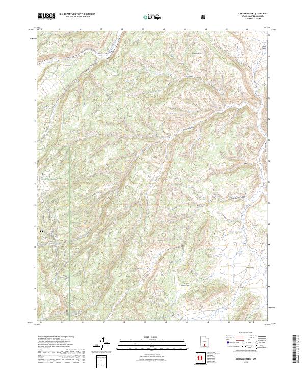 Canaan Creek topographic map thumbnail