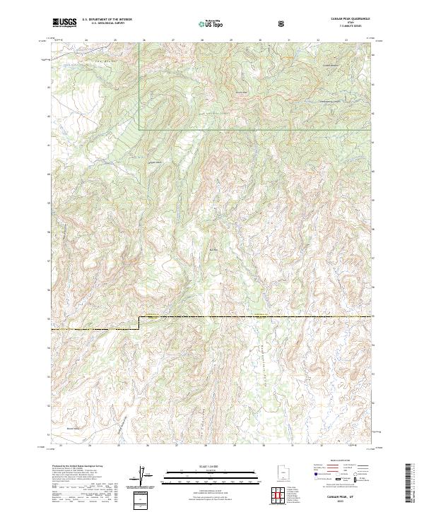 Canaan Peak topographic map thumbnail