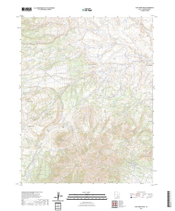 Cass Creek Peak topographic map thumbnail