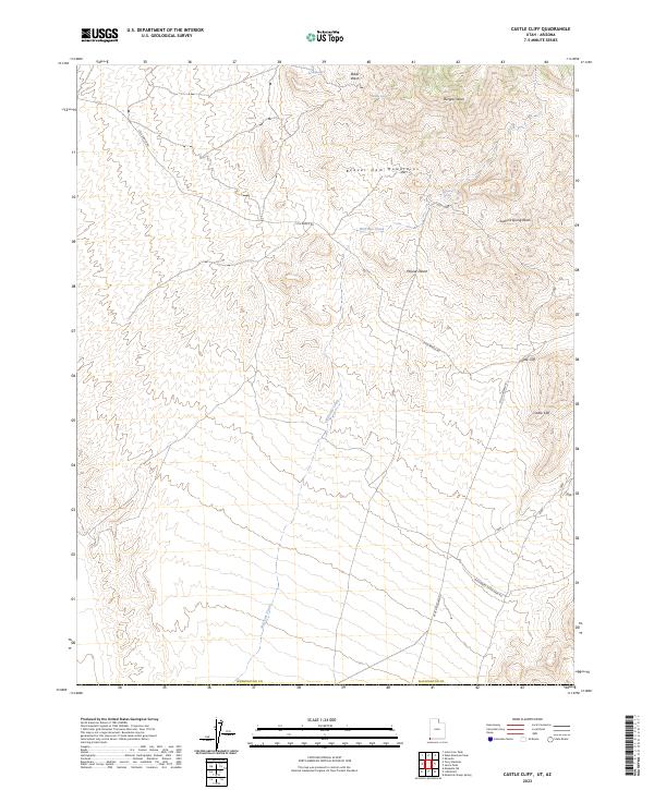 Castle Cliff topographic map thumbnail