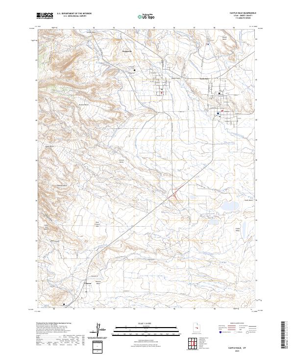 Castle Dale topographic map thumbnail