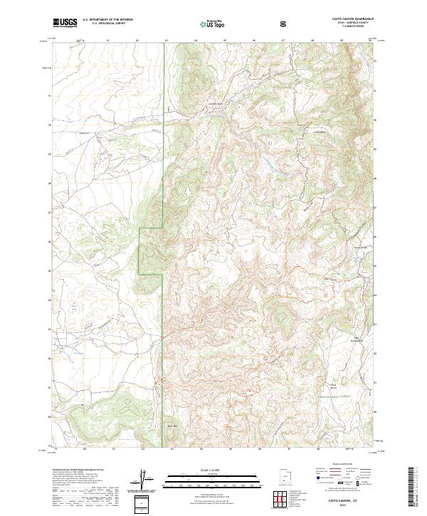 Casto Canyon topographic map thumbnail