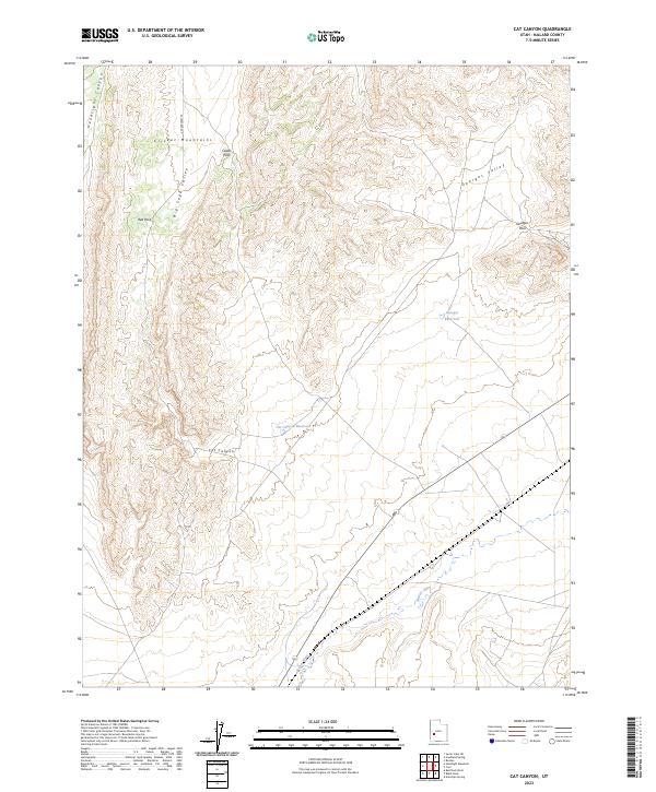 Cat Canyon topographic map thumbnail
