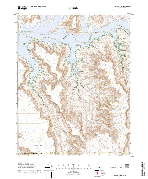 Cathedral Canyon topographic map thumbnail