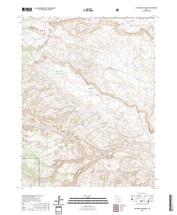 Cathedral Mountain topographic map thumbnail