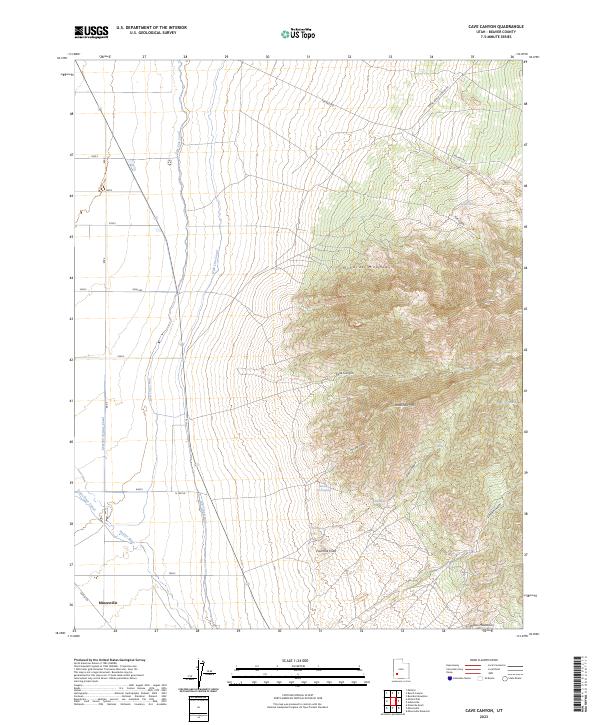Cave Canyon topographic map thumbnail