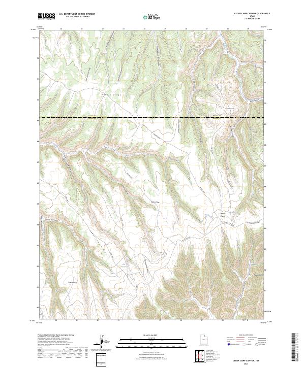 Cedar Camp Canyon topographic map thumbnail