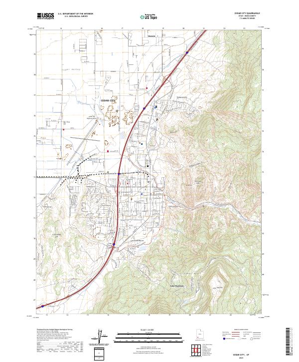Cedar City topographic map thumbnail
