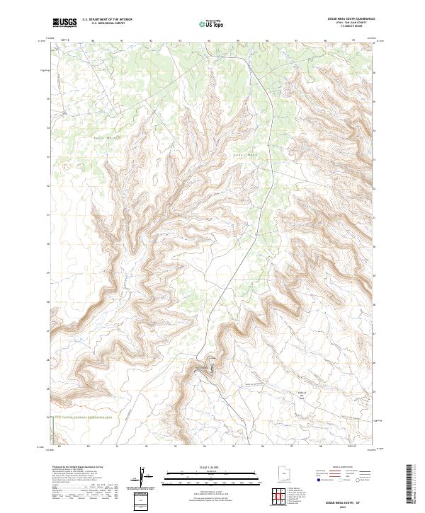 Cedar Mesa South topographic map thumbnail