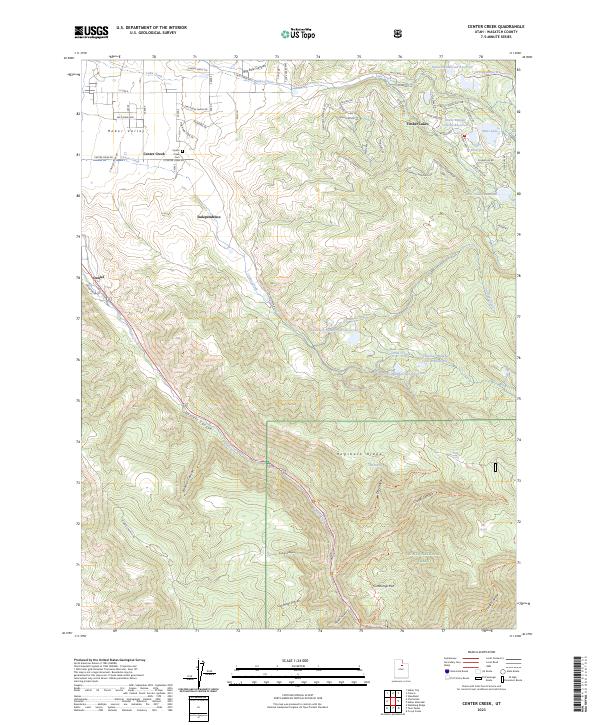 Center Creek topographic map thumbnail