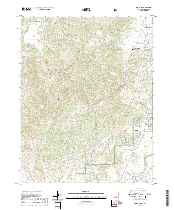 Central West topographic map thumbnail