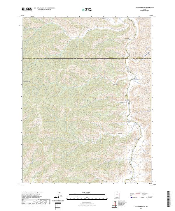 Chandler Falls topographic map thumbnail