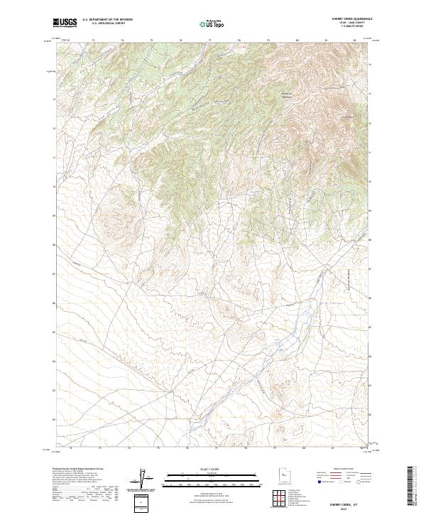 Cherry Creek topographic map thumbnail