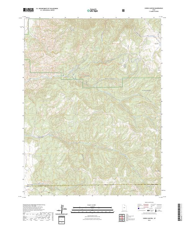 Chriss Canyon topographic map thumbnail