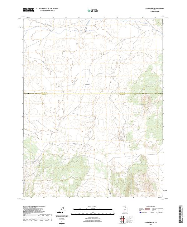Cinder Crater topographic map thumbnail