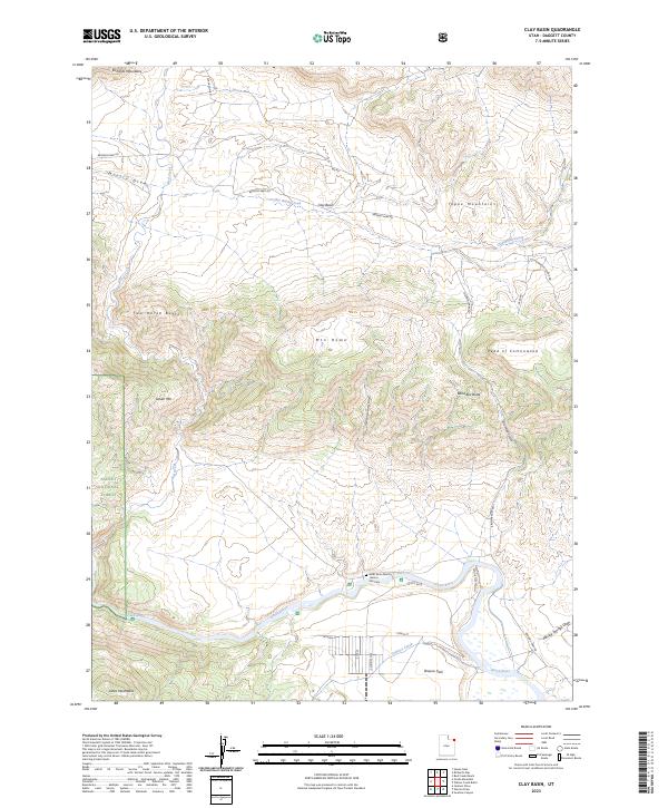 Clay Basin topographic map thumbnail