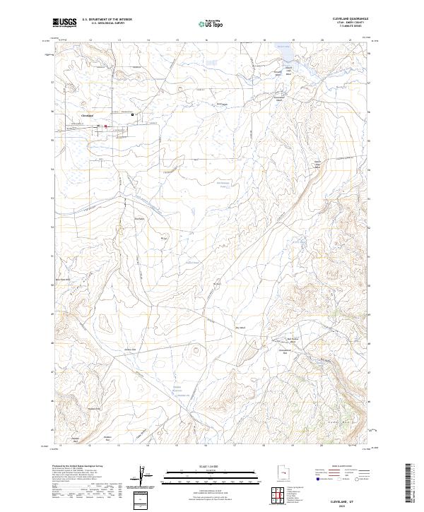 Cleveland topographic map thumbnail