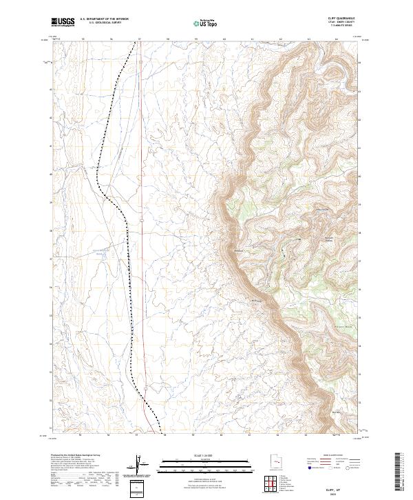 Cliff topographic map thumbnail