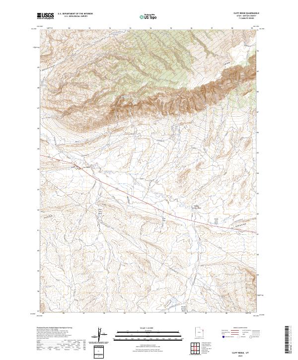 Cliff Ridge topographic map thumbnail