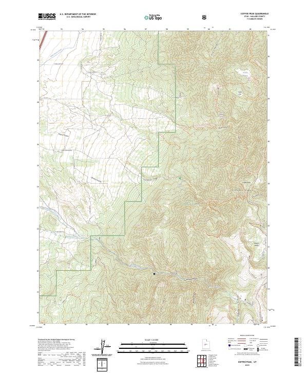 Coffee Peak topographic map thumbnail