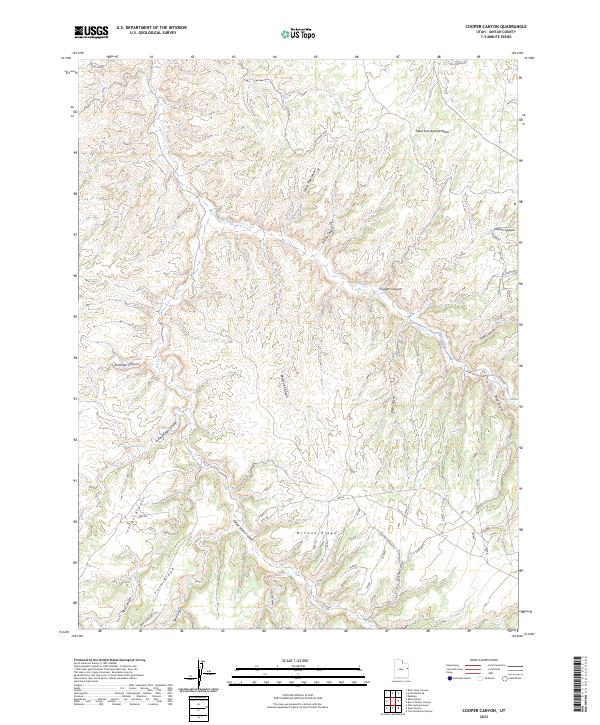 Cooper Canyon topographic map thumbnail