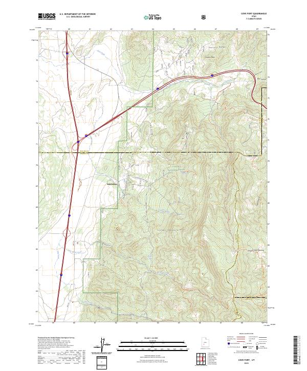 Cove Fort topographic map thumbnail