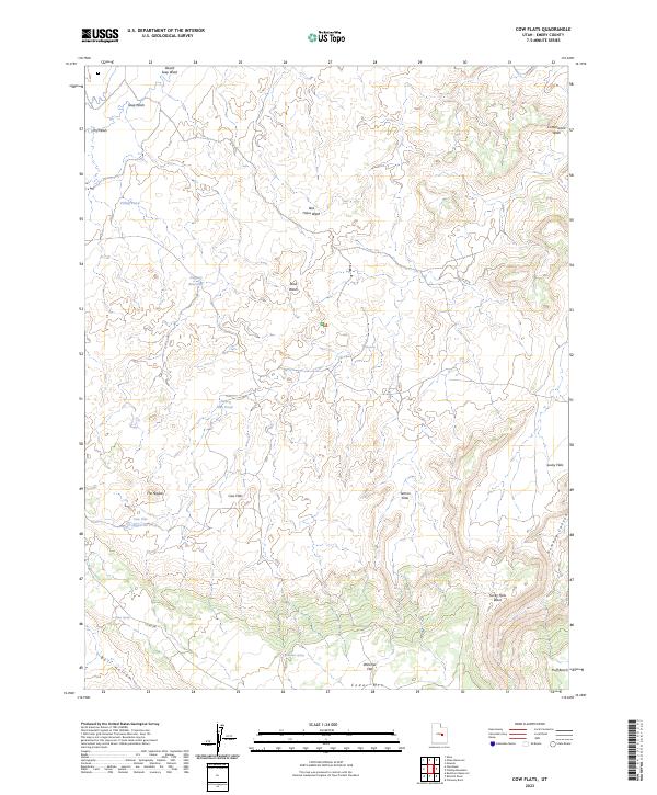 Cow Flats topographic map thumbnail