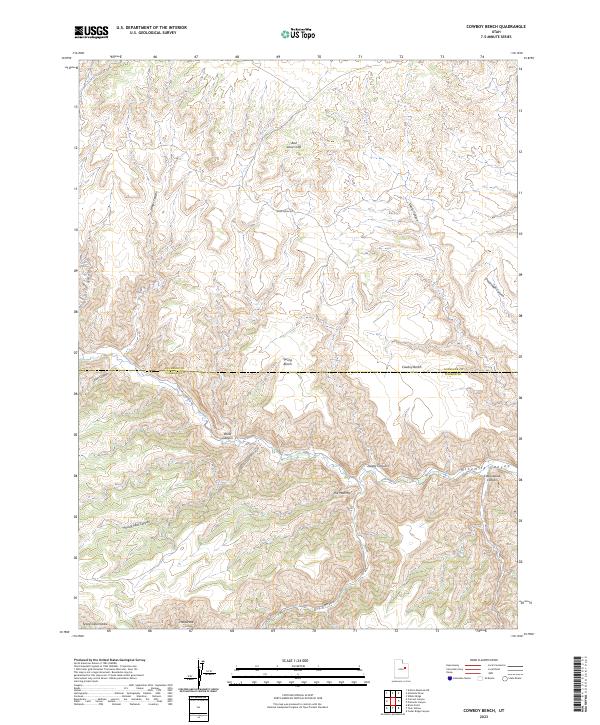 Cowboy Bench topographic map thumbnail