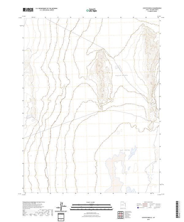 Coyote Knolls topographic map thumbnail