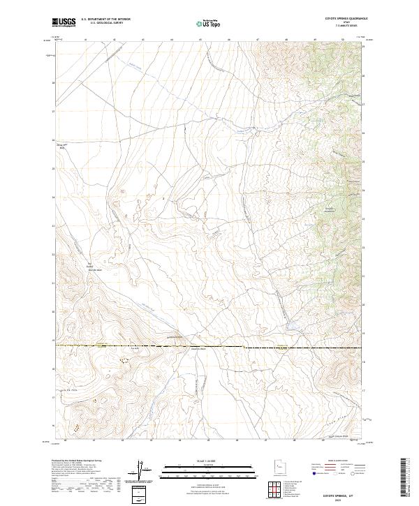 Coyote Springs topographic map thumbnail