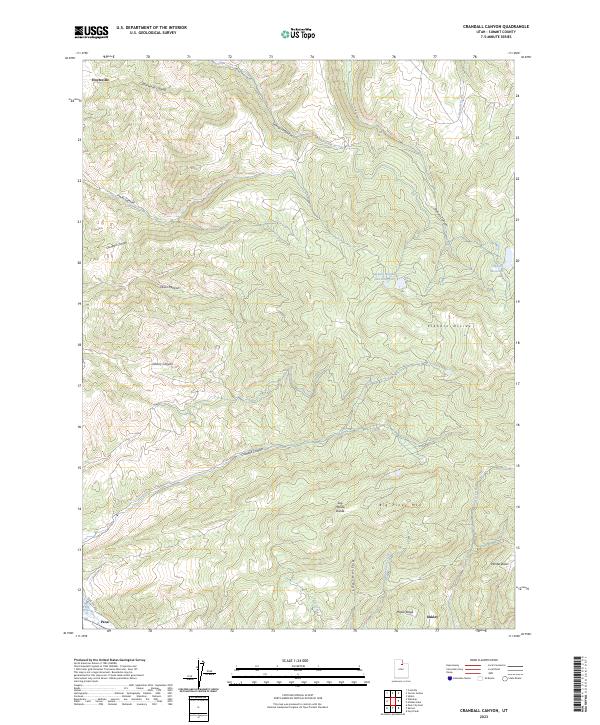 Crandall Canyon topographic map thumbnail