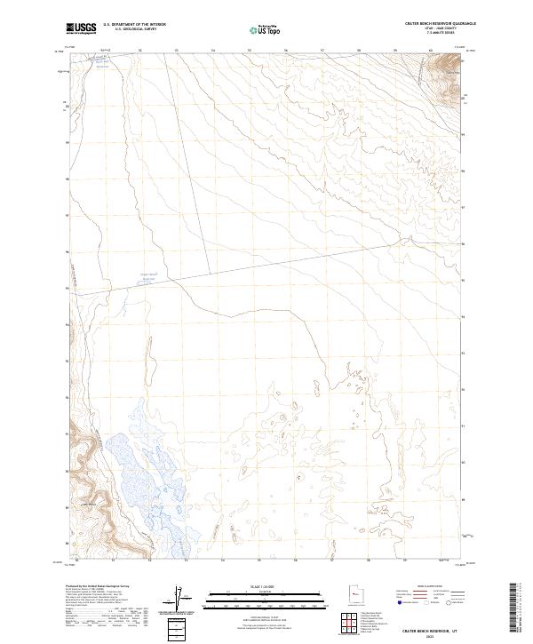 Crater Bench Reservoir topographic map thumbnail