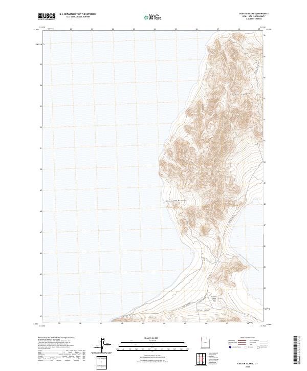 Crater Island topographic map thumbnail