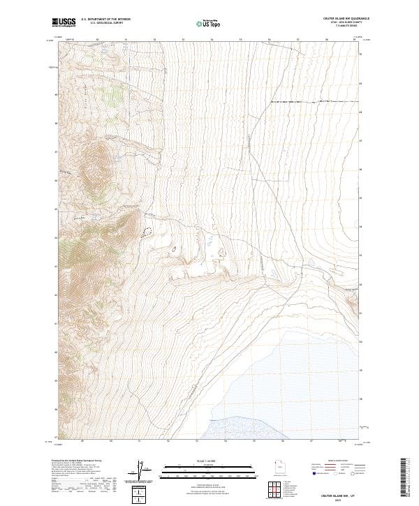 Crater Island NW topographic map thumbnail