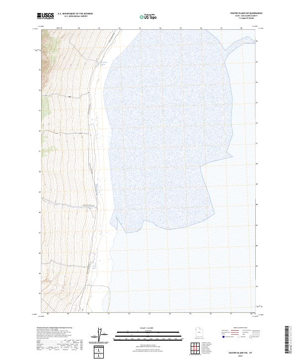 Crater Island SW topographic map thumbnail