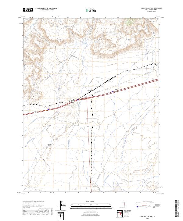 Crescent Junction topographic map thumbnail