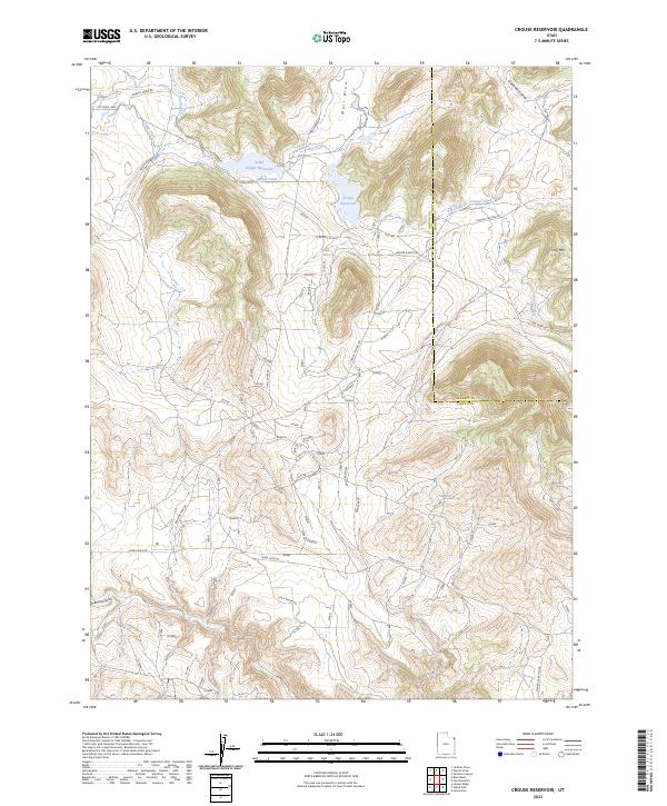 Crouse Reservoir topographic map thumbnail