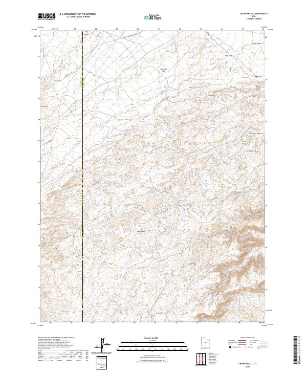 Crow Knoll topographic map thumbnail