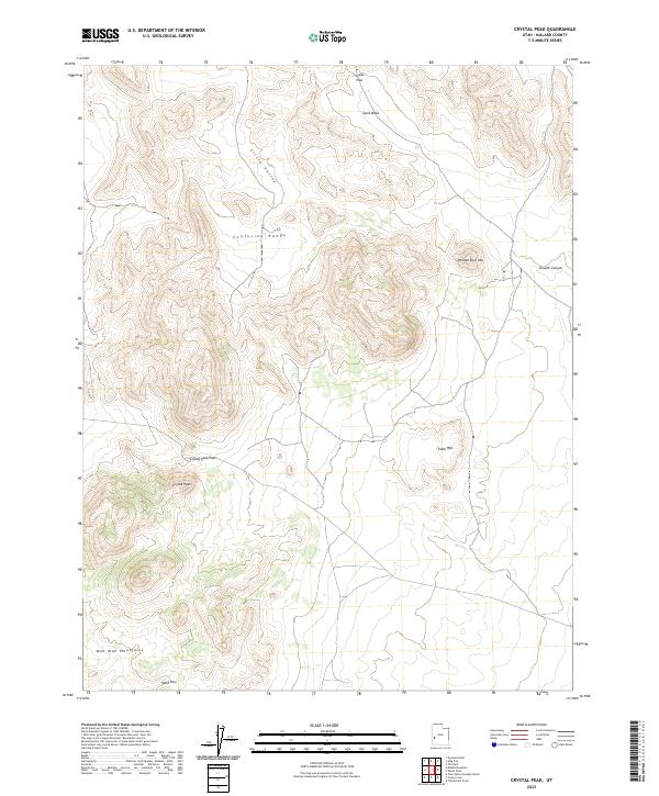 Crystal Peak topographic map thumbnail