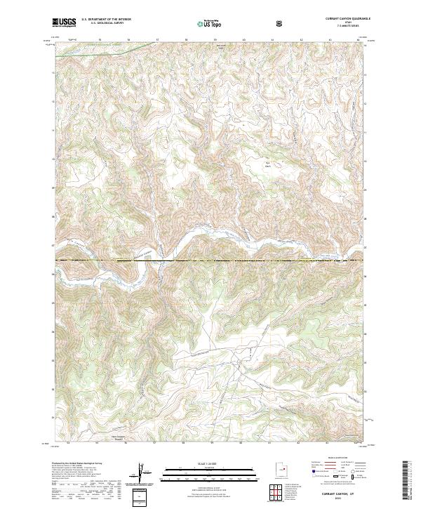 Currant Canyon topographic map thumbnail