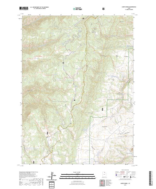 Curtis Ridge topographic map thumbnail