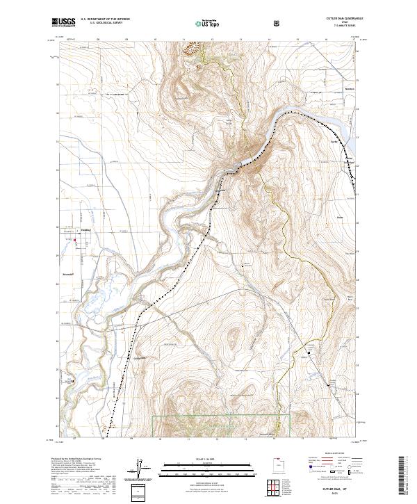 Cutler Dam topographic map thumbnail