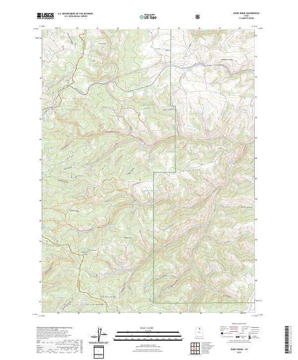 Dairy Ridge topographic map thumbnail