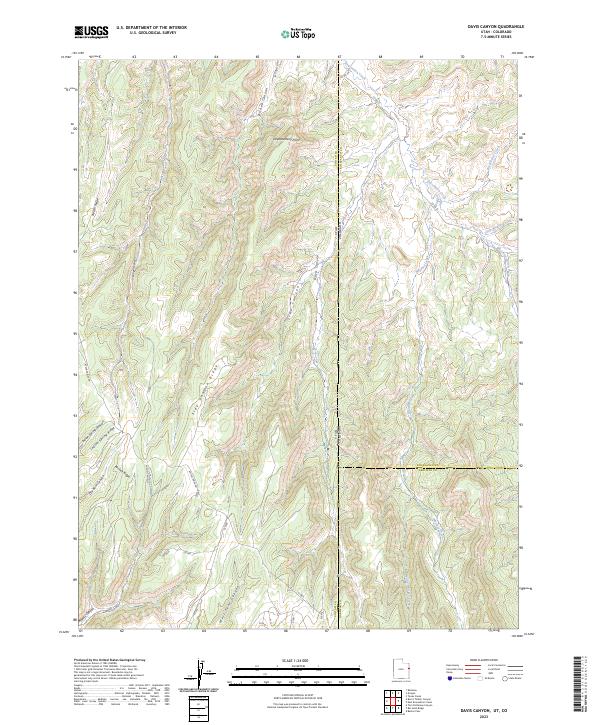 Davis Canyon topographic map thumbnail