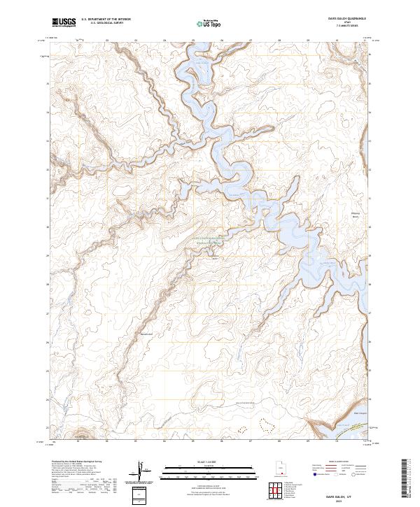 Davis Gulch topographic map thumbnail