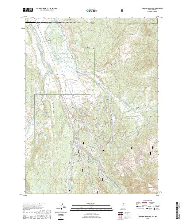 Deadman Mountain topographic map thumbnail