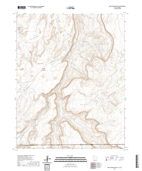 Deep Canyon South topographic map thumbnail