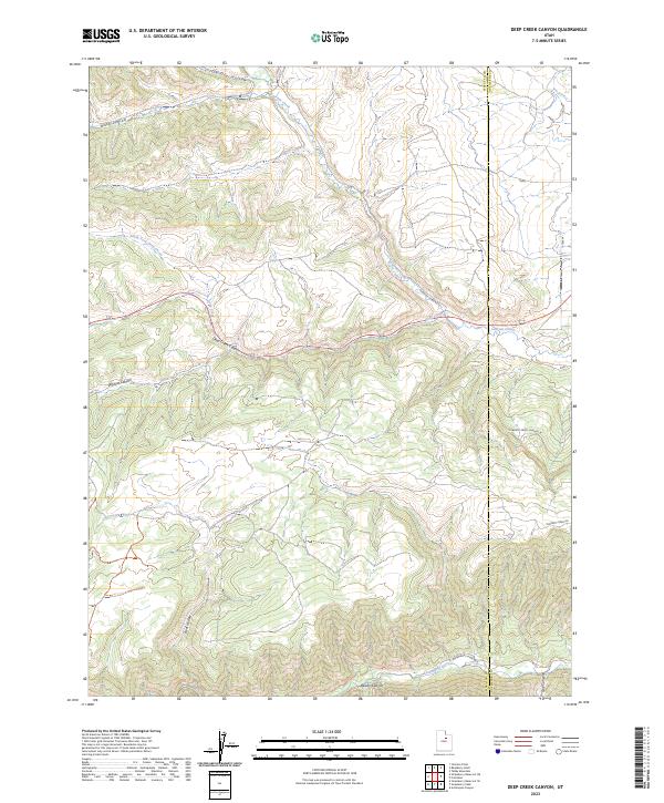 Deep Creek Canyon topographic map thumbnail
