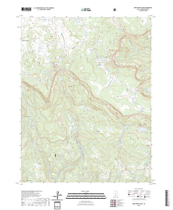 Deer Creek Lake topographic map thumbnail