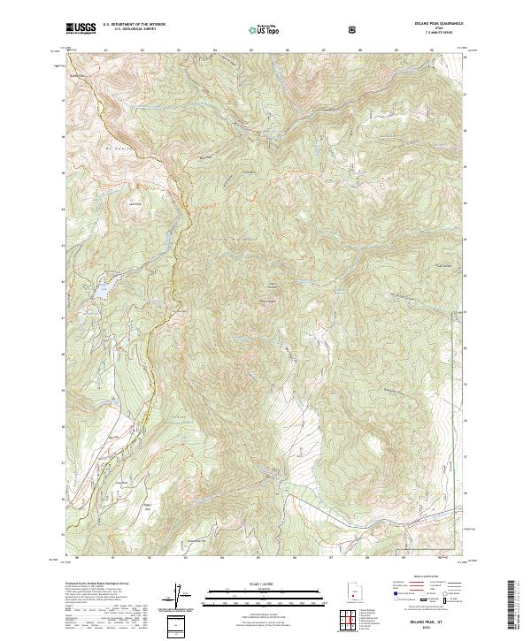 Delano Peak topographic map thumbnail